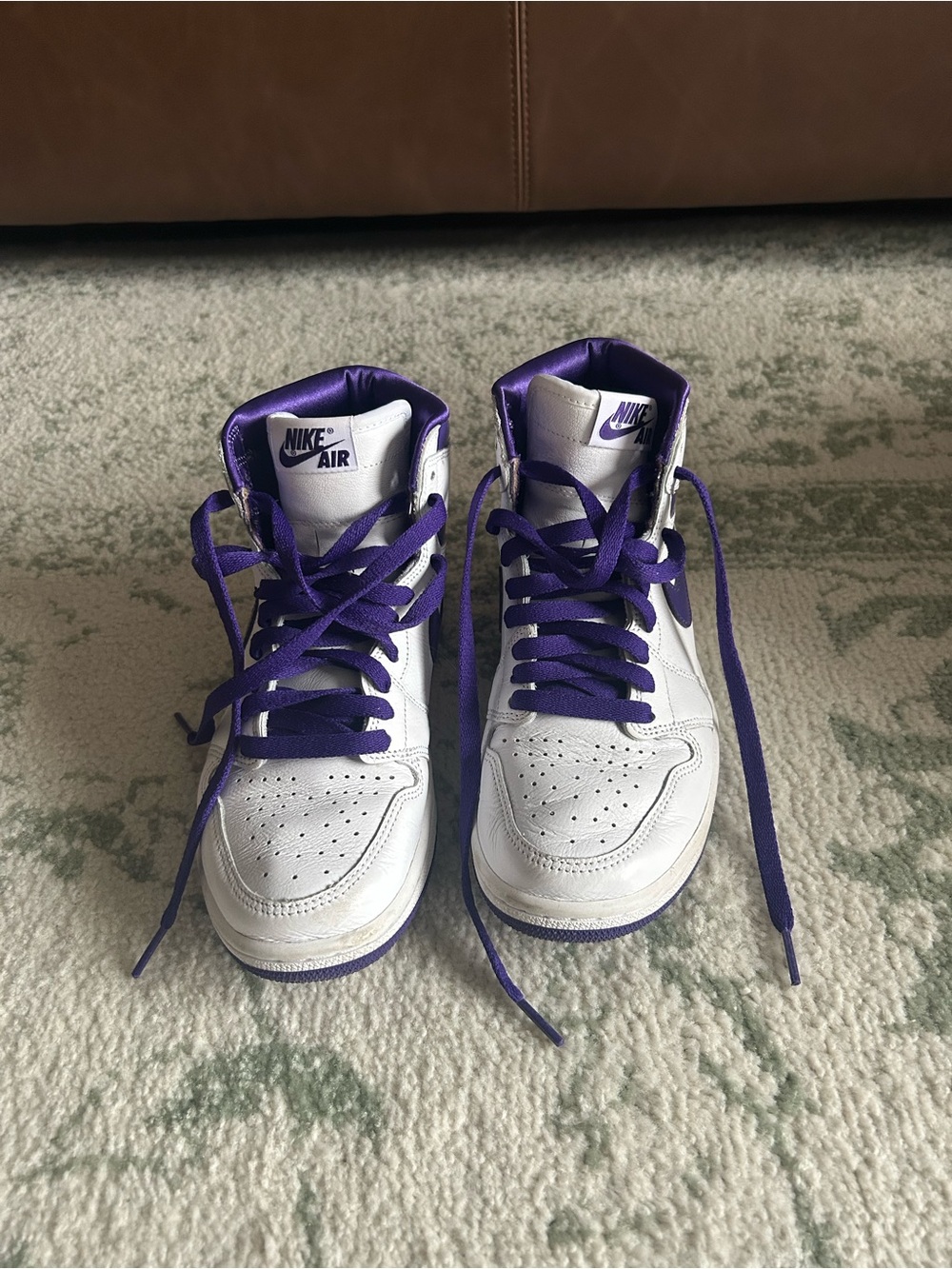 Nike Women’s High-Top Sneakers - White & Purple